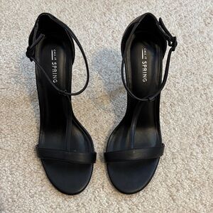 Call It Spring Black Strappy Heels